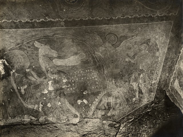 Sansaini, Renato — Anonimo romano sec. XII - Magliano Romano, Grotta degli Angeli: Natività di Gesù — insieme, prima del distacco